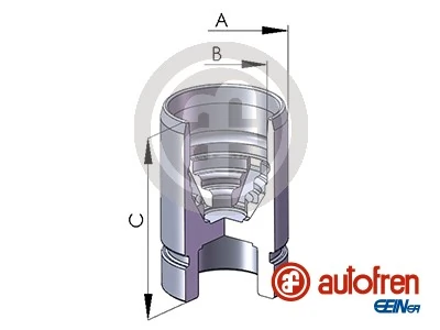 Piston, brake caliper